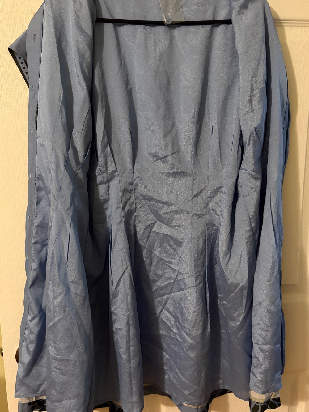THML Blue Abstract Geometric Print Button Front Collared Tapered Dress NWOT-M - Picture 6 of 9